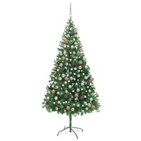  Artificial Pre-lit Christmas Tree with Ball Set 210 cm 910 Branches