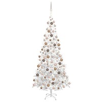  Artificial Pre-lit Christmas Tree with Ball Set L 240 cm White