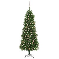  Artificial Pre-lit Christmas Tree with Ball Set 240 cm Green