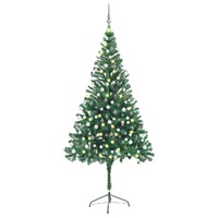  Artificial Pre-lit Christmas Tree with Ball Set 210 cm 910 Branches