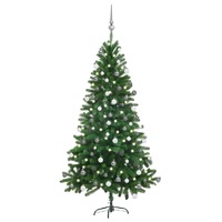  Artificial Pre-lit Christmas Tree with Ball Set 150 cm Green