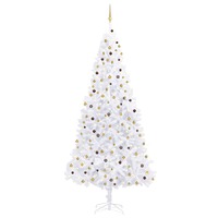  Artificial Pre-lit Christmas Tree with Ball Set LEDs 300 cm White