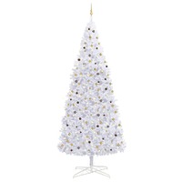  Artificial Pre-lit Christmas Tree with Ball Set LEDs 400 cm White