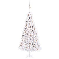  Artificial Pre-lit Christmas Tree with Ball Set LEDs 300 cm White