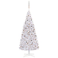  Artificial Pre-lit Christmas Tree with Ball Set LEDs 400 cm White