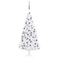  Artificial Pre-lit Christmas Tree with Ball Set LEDs 300 cm White