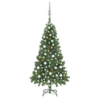  Artificial Pre-lit Christmas Tree with Ball Set Pine Cones 150 cm