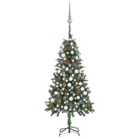  Artificial Pre-lit Christmas Tree with Ball Set Pine Cones 150 cm