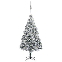  Artificial Pre-lit Christmas Tree with Ball Set Green 240 cm PVC
