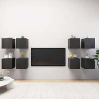  Wall Mounted TV Cabinets 8 pcs Grey 30.5x30x30 cm