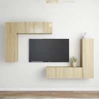  4 Piece TV Cabinet Set Sonoma Oak Engineered Wood