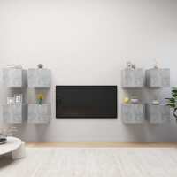  Wall Mounted TV Cabinets 8 pcs Concrete Grey 30.5x30x30 cm