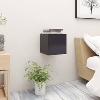  Bedside Cabinet Grey 30.5x30x30 cm Engineered Wood