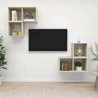  4 Piece TV Cabinet Set Sonoma Oak Engineered Wood