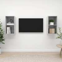  Wall-mounted TV Cabinets 2 pcs Concrete Grey Engineered Wood