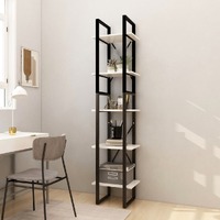  5-Tier Book Cabinet White 40x30x175 cm Pinewood