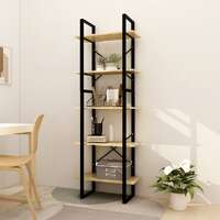  5-Tier Book Cabinet 60x30x175 cm Pinewood