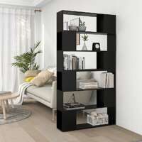  Book Cabinet Room Divider Black 100x24x188 cm
