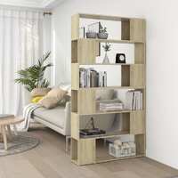  Book Cabinet Room Divider Sonoma Oak 100x24x188 cm