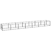  Dog Kennel Black 7 m² Steel