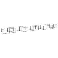  Dog Kennel Black 10 m² Steel