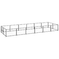  Dog Kennel Black 12 m² Steel