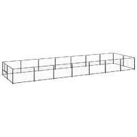  Dog Kennel Black 14 m² Steel