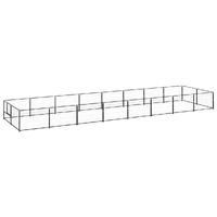  Dog Kennel Black 16 m² Steel