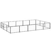  Dog Kennel Black 15 m² Steel