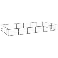  Dog Kennel Black 18 m² Steel
