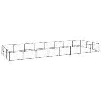  Dog Kennel Black 24 m² Steel