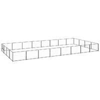  Dog Kennel Black 32 m² Steel