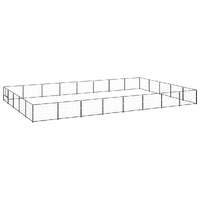  Dog Kennel Black 40 m² Steel