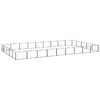  Dog Kennel Black 45 m² Steel