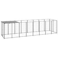  Dog Kennel Silver 4.84 m² Steel