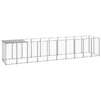  Dog Kennel Silver 6.05 m² Steel