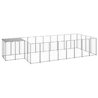  Dog Kennel Silver 10.89 m² Steel