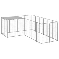  Dog Kennel Silver 4.84 m² Steel