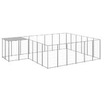 Dog Kennel Silver 12.1 m² Steel