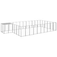  Dog Kennel Silver 19.36 m² Steel