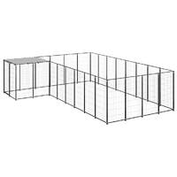  Dog Kennel Black 10.89 m² Steel