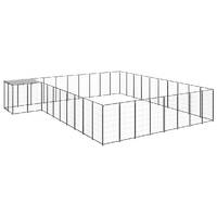  Dog Kennel Black 25.41 m² Steel