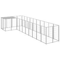  Dog Kennel Silver 7.26 m² Steel
