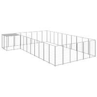  Dog Kennel Silver 19.36 m² Steel