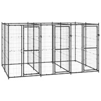  Outdoor Dog Kennel Steel 7.26 m²