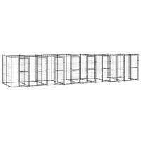  Outdoor Dog Kennel Steel 19.36 m²