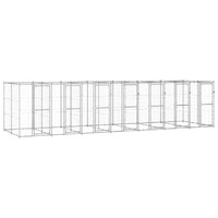  Outdoor Dog Kennel Galvanised Steel 16.94 m²