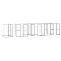  Outdoor Dog Kennel Galvanised Steel 19.36 m²