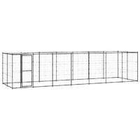  Outdoor Dog Kennel Steel with Roof 16.94 m²