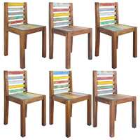  Dining Chairs 6 pcs Solid Reclaimed Wood